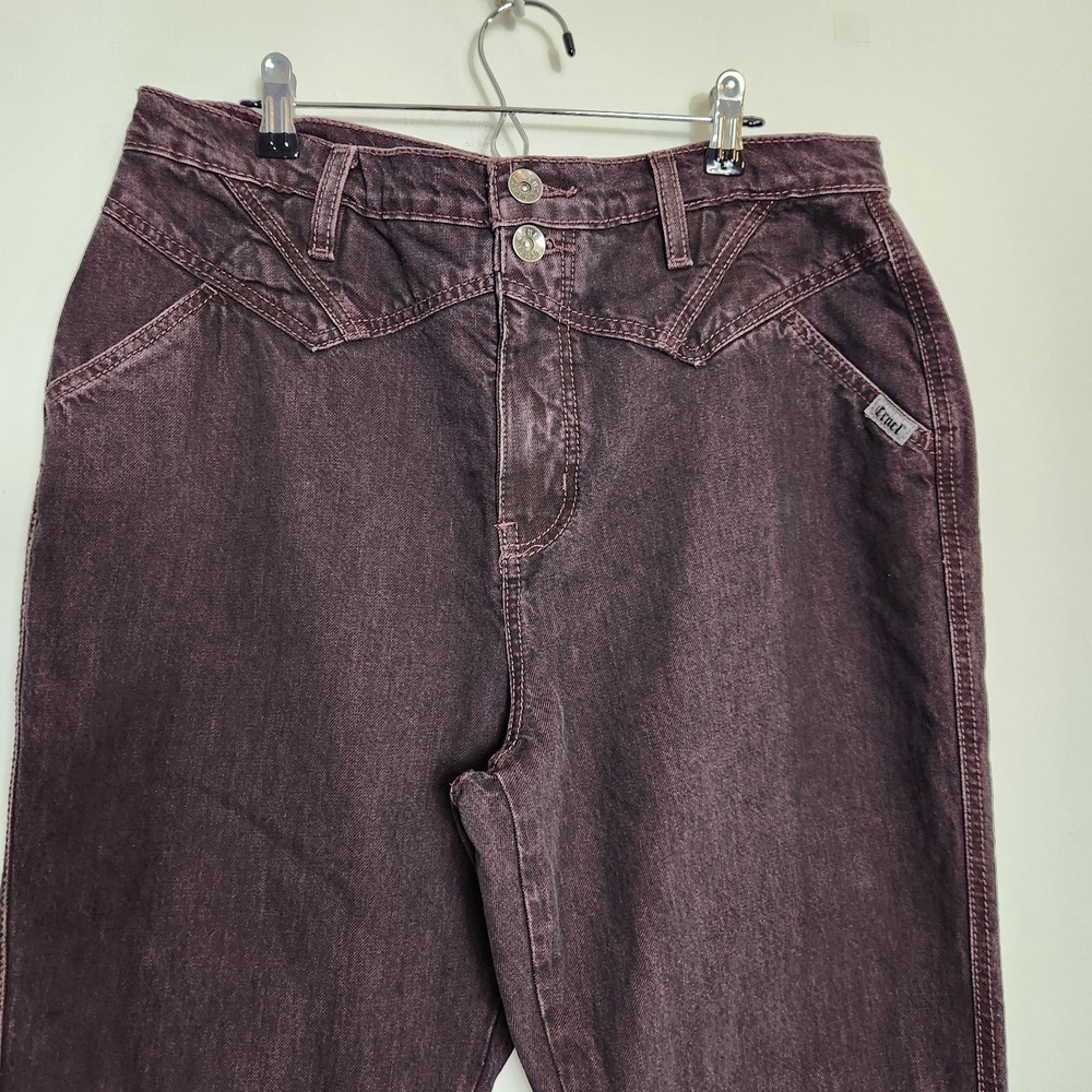 Cruel Denim Quinn Black Cherry Jeans Womens 13R 32x32 Tapered Western‎ Burgundy